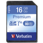 Verbatim Premium SDHC Class 10 Card 16GB 3 16594 2161210