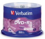 Verbatim DVD+R 4.7GB 16x 50 Pack on Spindle 3 16841 24101611