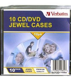 Verbatim CD/DVD 10 Pack Clear Jewel Cases
