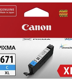 Canon CLI671XLC Cyan High Yield Ink Cartridge