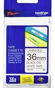 Brother TZe-261 36mm x 8m Black on White Tape