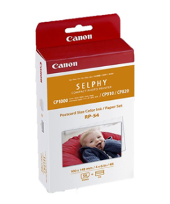 Canon RP54 Selphy 6x4 Photo Paper & Ink Kit - 54 Sheets