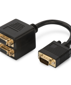 Digitus VGA (M) to 2x VGA (F) Splitter 0.2m Monitor Adapter