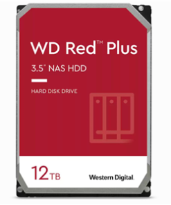 WD Red Plus 12TB SATA 3.5" Intellipower 256MB NAS HDD 3Yr Wty.