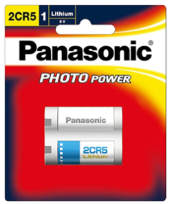 Panasonic Photo Lithium 6V Camera Battery 2CR5 1 Pack