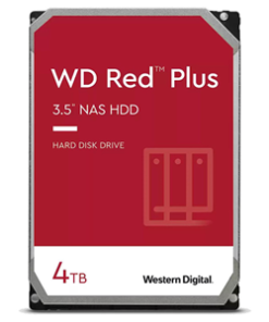 WD Red Plus 4TB SATA 3.5" Intellipower 128MB NAS HDD 3Yr Wty.