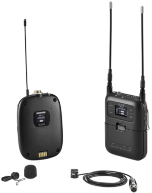 Shure Portable Wireless Bodypack with WL185M Lapel Microphone