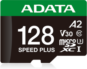 ADATA Speed Plus microSDXC UHS-I U3 A2 V30 Card with Adapter 128GB