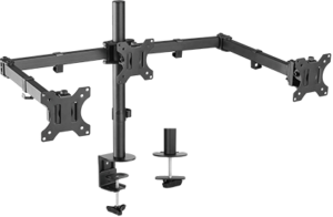 Brateck 13-27" Triple Monitor Economy Desk Mount Bracket