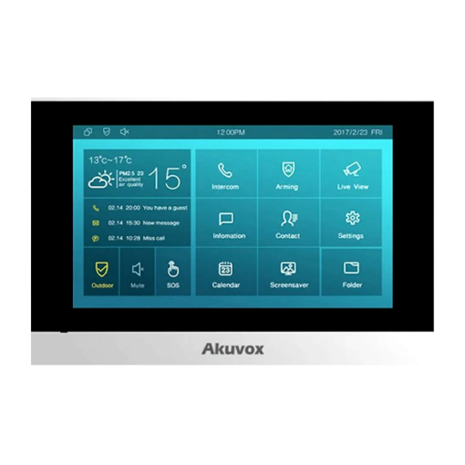 AV-C313W Akuvox SIP 7" Video Internal Budget Touchscreen PoE Bluetooth & WiFi