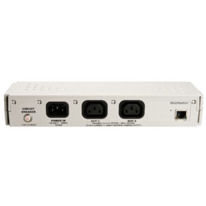 Alternative view of WebSwitch Plus - 2 Power Outputs 2 Inputs and 16 Temp Inputs - 100-240Vac