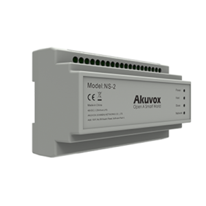 Alternative view of AV-NS-2 Akuvox SIP 6 x 2 wire Ports 1 Port RJ45 Network Switch