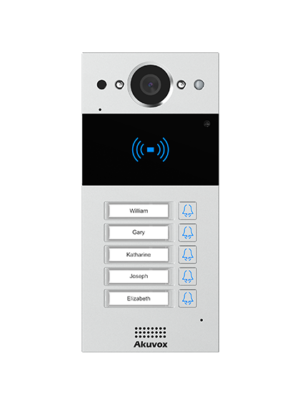 AV-R20B-B5 Akuvox SIP Video Intercom with 5 Buttons and RFID