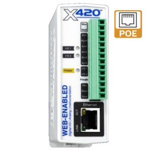 Web Enabled PoE 4 A/D In + 2 I/O upto 16 1 wire se