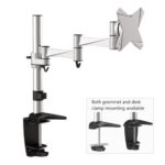 Brateck Elegant Single LCD Monitor Table Stand with Arm & Desk Clamp VESA 75/100mm Up to 24" 3 brateckelegantsinglelcdmonitortablestandwitharmanddeskclampvesa75100mmupto24brateck2203