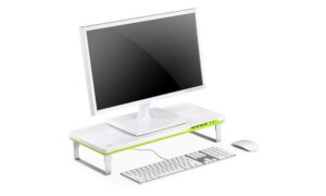 Deepcool M-Desk F1 Ergonomic Monitor Stand Up To 27" & 10kg W/ Audio & 4x USB Ports