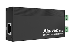 Alternative view of AV-NC-2 Akuvox 2 wire convertor RJ45 PoE Port support for end device