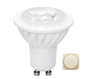 V-light LED Spotlight GU10 6W 240V (380lm) Warm White Dimmable