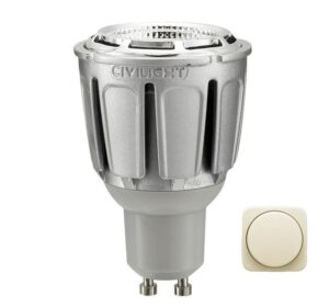 V-light LED Spotlight GU10 8W 240V (400lm) Warm White Dimmable