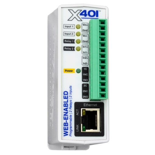 Web Enabled Dual Relay and Input Module 9-28Vdc