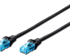 Digitus UTP CAT5e Patch Lead - 0.5M Black
