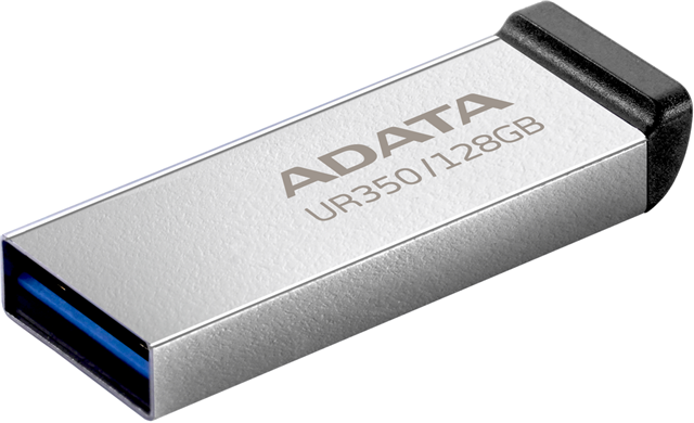 ADATA UR350 USB3.2 128GB Flash Drive Nickel/Black 1 ADATA UR350 USB3.2 128GB Flash Drive Nickel/Black