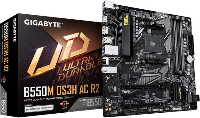 Gigabyte B550M DS3H AC R2 mATX AM4 DDR4 Motherboard 1 Gigabyte B550M DS3H AC R2 mATX AM4 DDR4 Motherboard