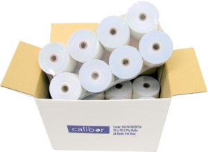 Bond Plain Paper Rolls 76x76mm 3-Ply - Box of 24