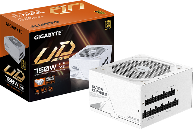 Gigabyte GP-UD750GM ICE 750W ATX Gold Full Modular PSU 5yr wty 1 Gigabyte GP-UD750GM ICE 750W ATX Gold Full Modular PSU 5yr wty