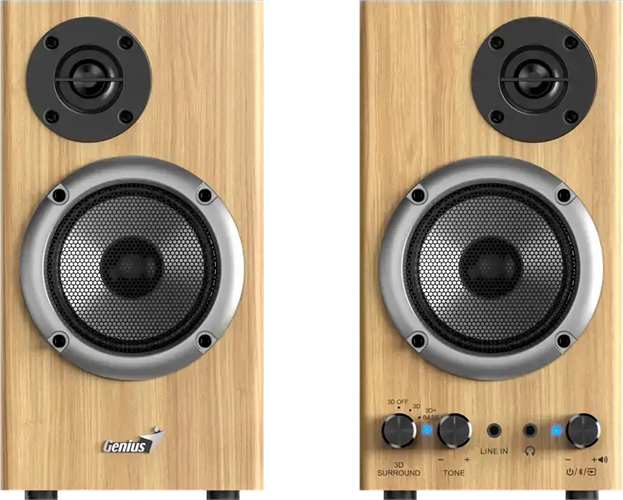 Genius SP-HF520BT Bluetooth 2-Way Wooden Speakers 1 Genius SP-HF520BT Bluetooth 2-Way Wooden Speakers