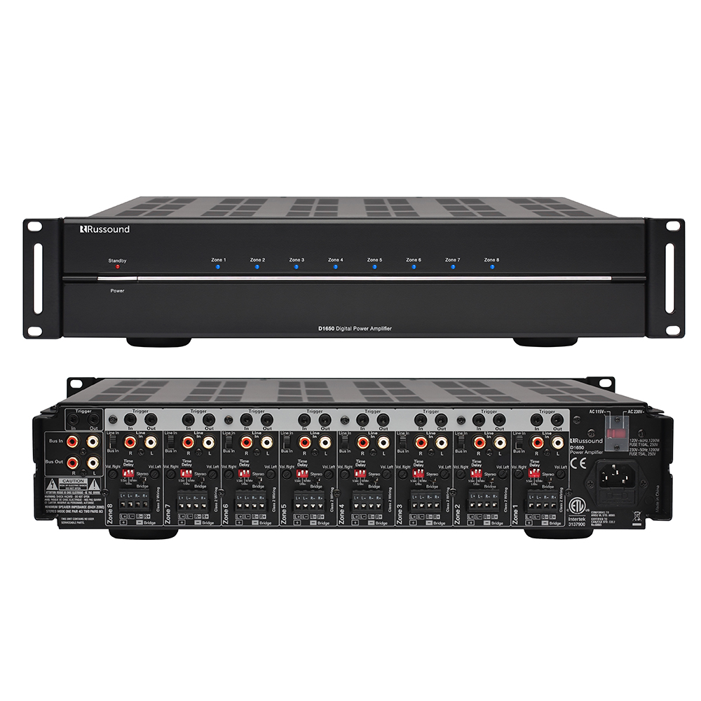 Powered Amplifier 8 Zone 16-Channel (D1650) – Russound 1 Powered Amplifier 8 Zone 16-Channel (D1650) – Russound