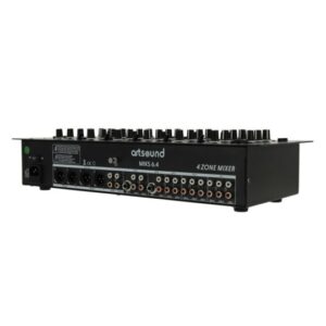 Alternative view of 4 Zone Audio Mixer, black (MIKS6.4) – Artsound